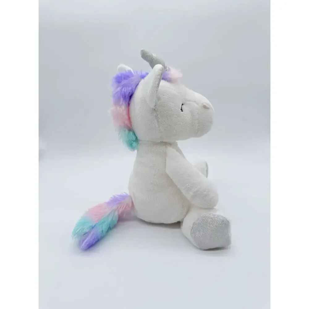 Carters Unicorn Plush Doll Blue Pink Mane Fuzzy Soft Baby Toy Lovey Sparkle 2018
